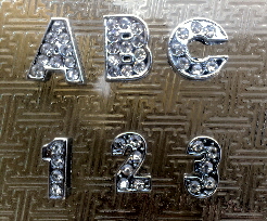 8mm rhinestone slide letters