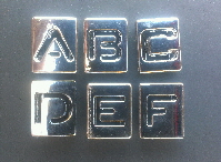 8mm slide letters stencil