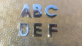 12mm slide letter box chrome